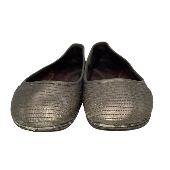 GENTLE SOULS Metallic Pewter Ballet Flats Size 6 - Picture 7 of 7